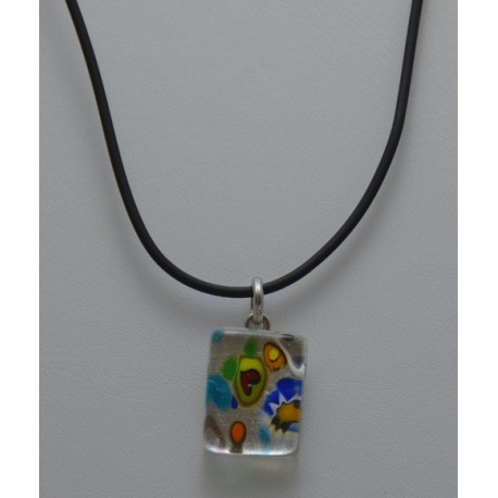 Pendentif fusion rectangulaire Verre Murano