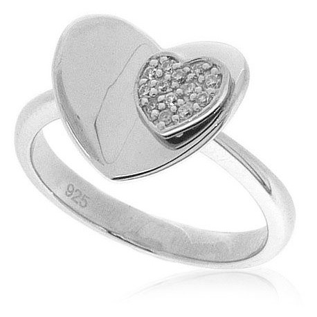 BAGUE COEUR HYPNOTIC ARGENT COLLECTION INFINITIV