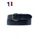 Ceinture en cuir de vachette 40mm boucle dorée vIeilli