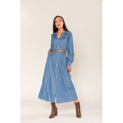 Robe en jean avec cienture Nina Carter